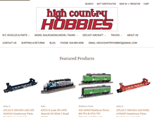 Tablet Screenshot of highcountryhobbies.com